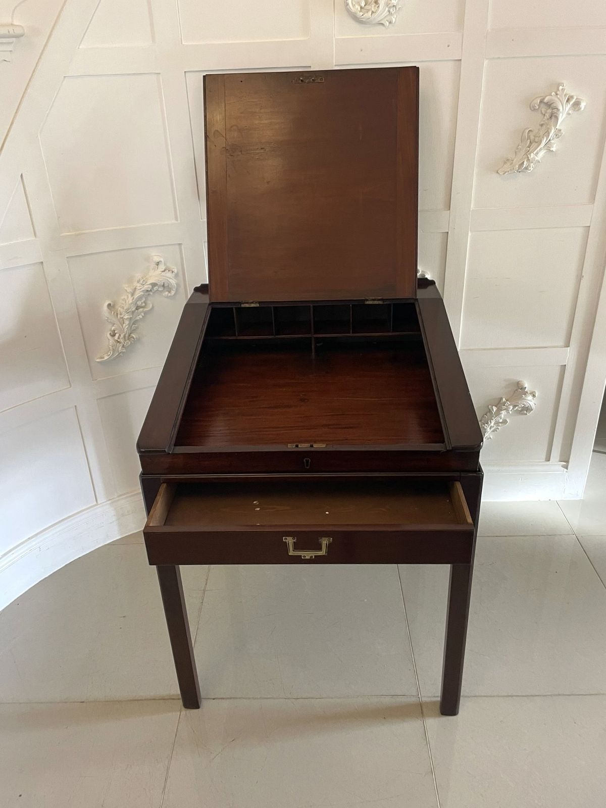 photo for sale Unusual Antique 19th Century Quality Mahogany Writing Desk