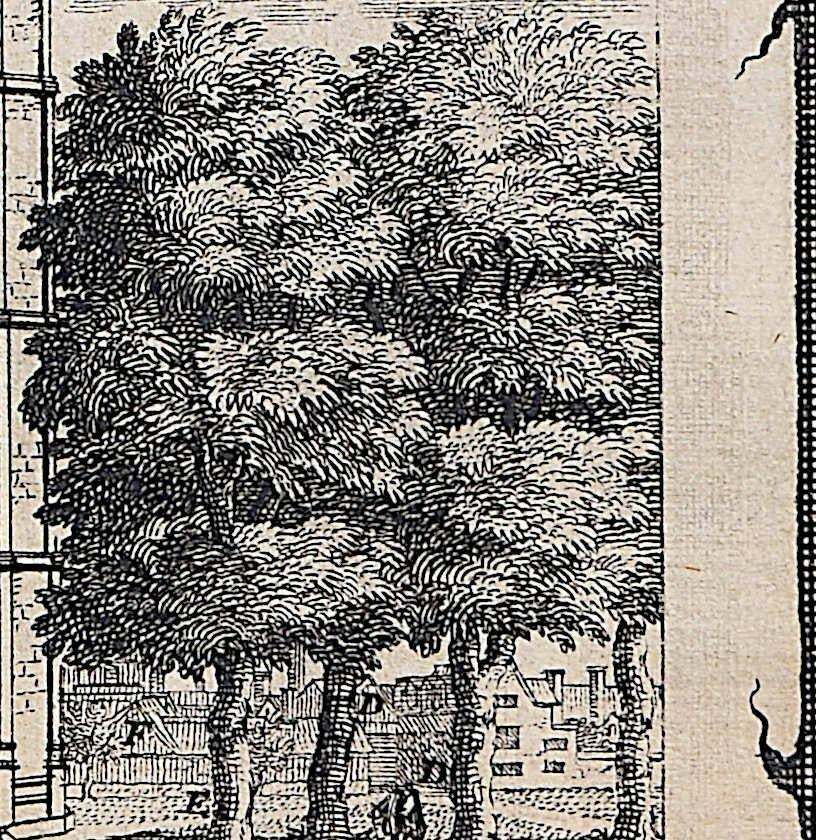 Pieter Van Der Aa, King's College, Cambridge Engraving Pieter Van Der Aa After David Loggan, 1727, III photo furniture