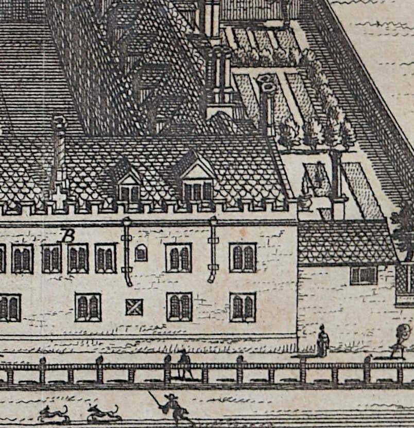 Pieter Van Der Aa, Christ's College, Cambridge Engraving Pieter Van Der Aa After David Loggan 1727 photo furniture