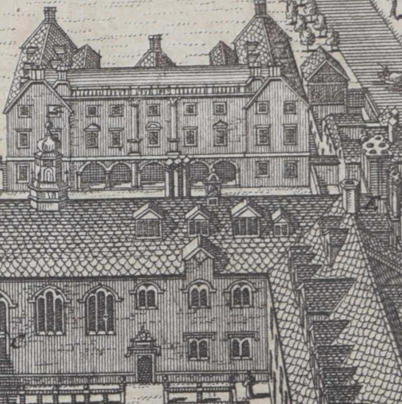 Pieter Van Der Aa, Magdalene College, Cambridge Engraving Pieter Van Der Aa After David Loggan 1727 photo for sale