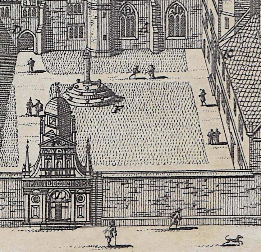 Pieter Van Der Aa, Gonville & Caius, Cambridge Engraving Pieter Van Der Aa After David Loggan 1727 photo furniture