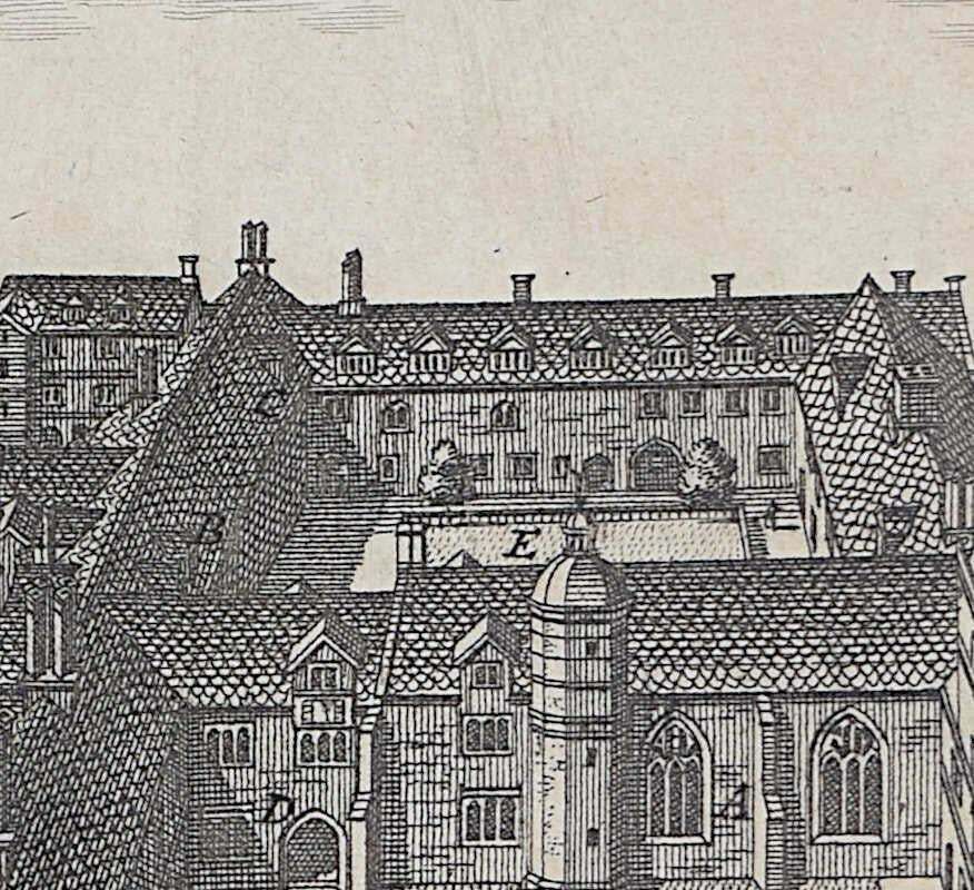 Pieter Van Der Aa, Gonville & Caius, Cambridge Engraving Pieter Van Der Aa After David Loggan 1727 photo 286.0