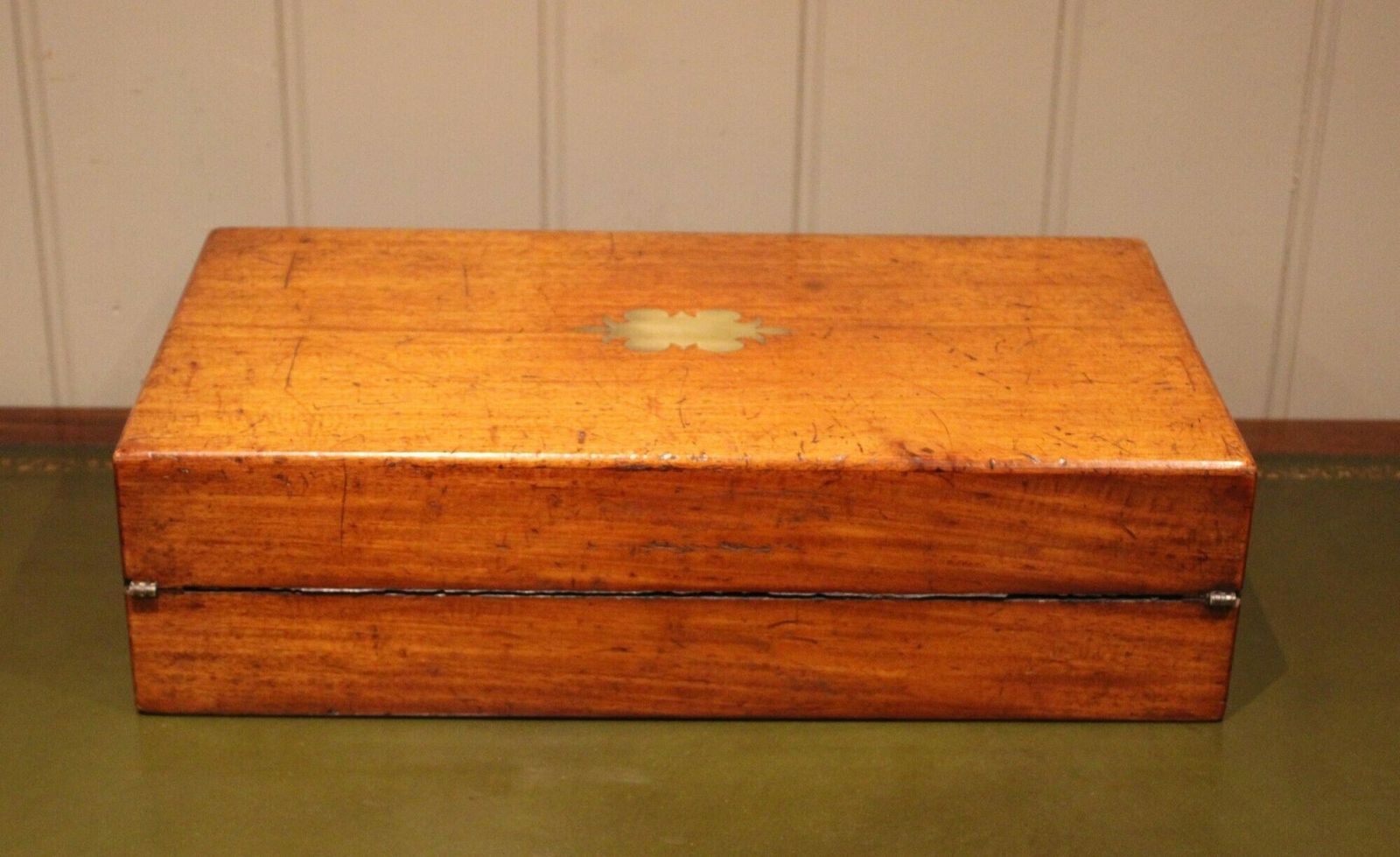 225.0 Late 19th Century Mahogany Writing Slope photo