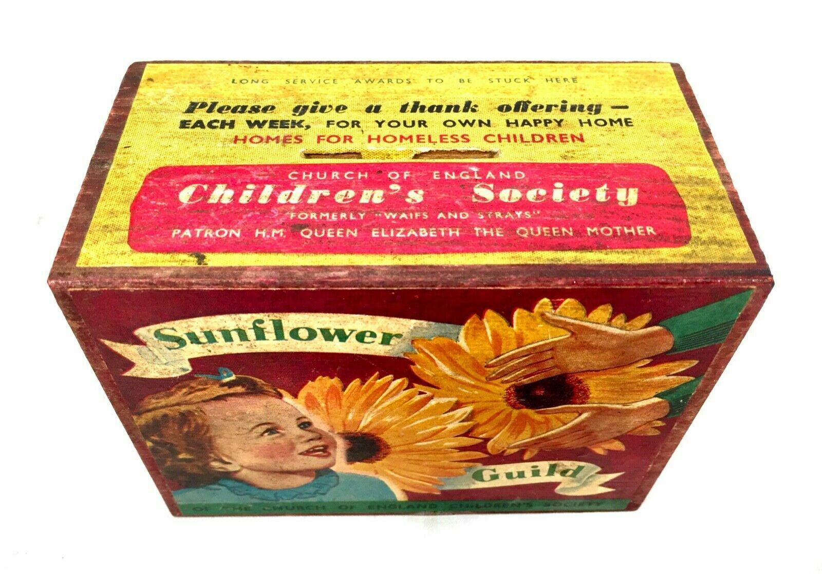 Antique Wooden Church Of England Missionary Society Box / Collection / Offering photo 55.0