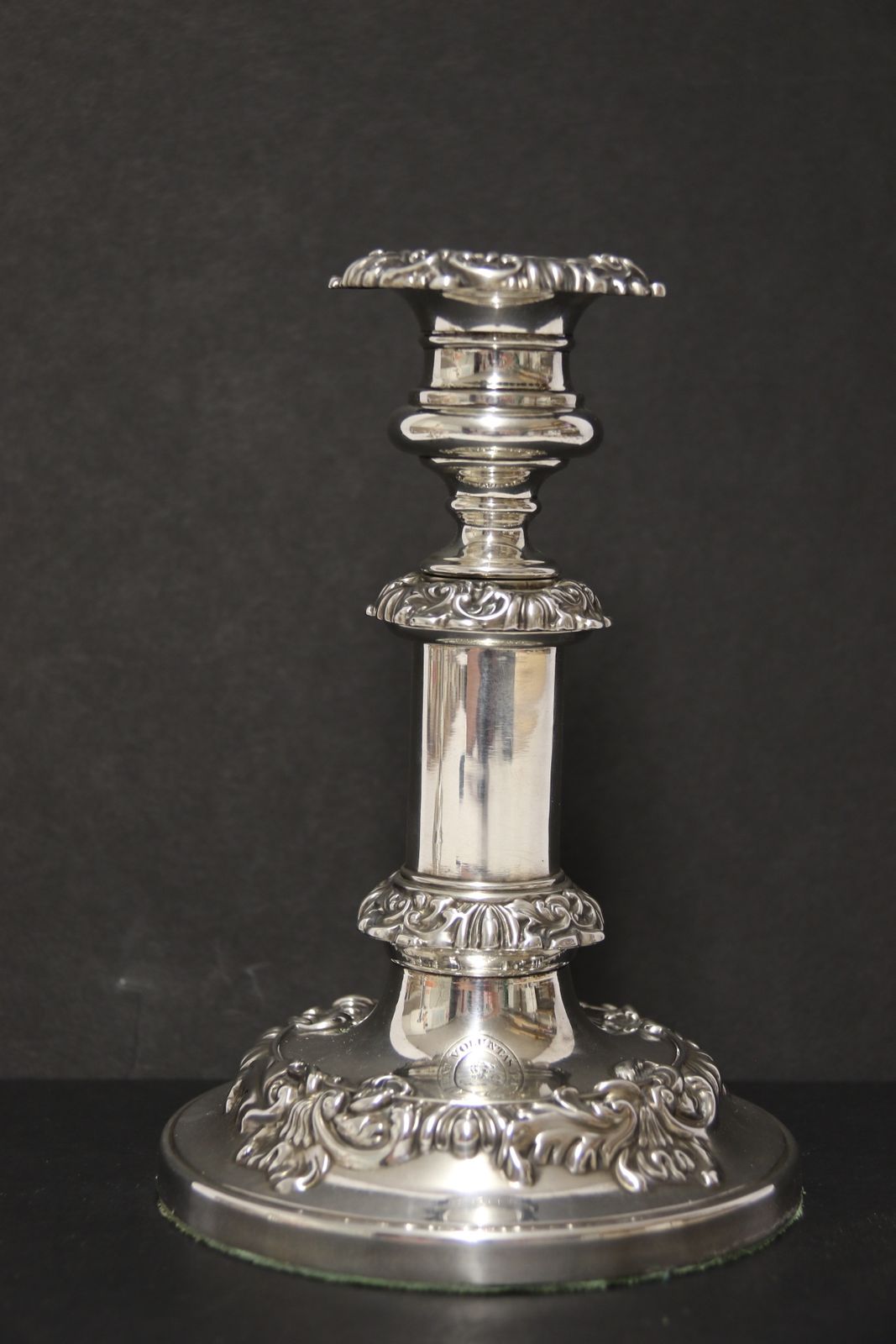 photo buy A Rare Pair Of English George III Silver Telescopic Candlesticks, Sheffield 1816.