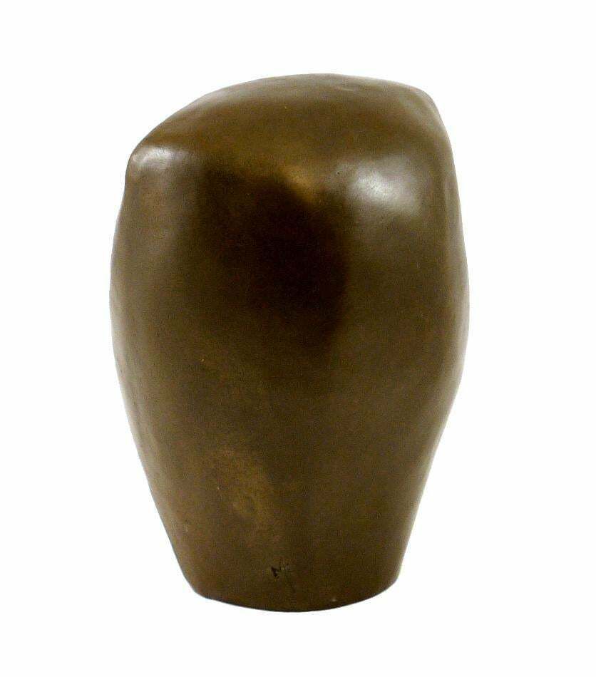Sculpture Of An Owl In Patinated Bronze, Contemporary Art, 21st Century. photo for sale