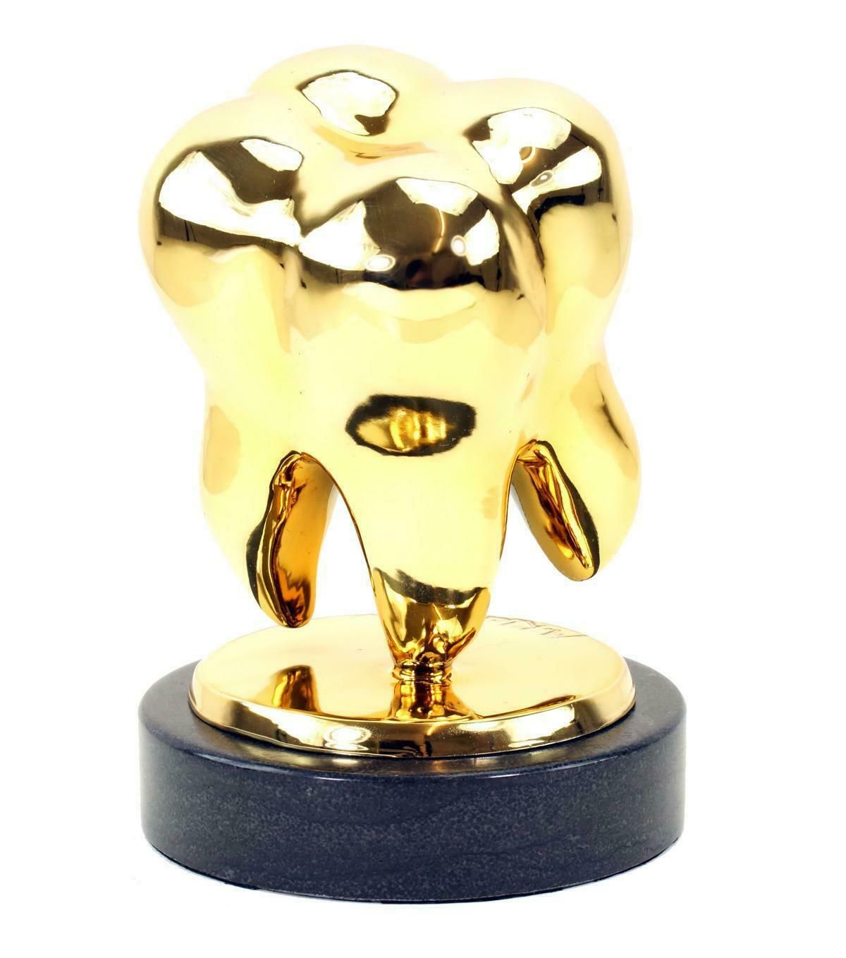 Sculpture Golden Tooth In Gilded Bronze, Contemporary Art, 21st Century. photo for sale