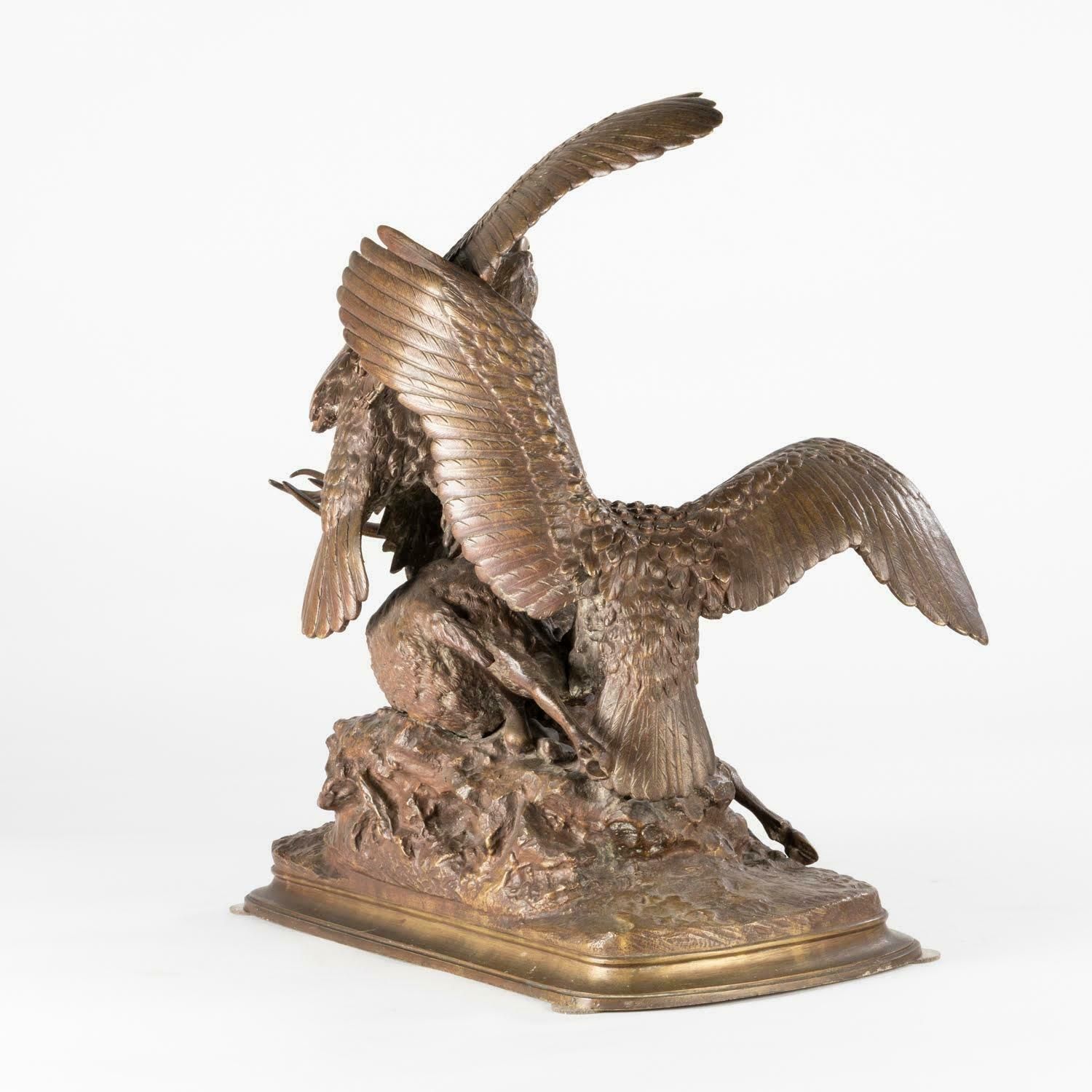 Sculpture In Patinated Bronze By Christophe Fratin, Napoleon III Period. photo Art