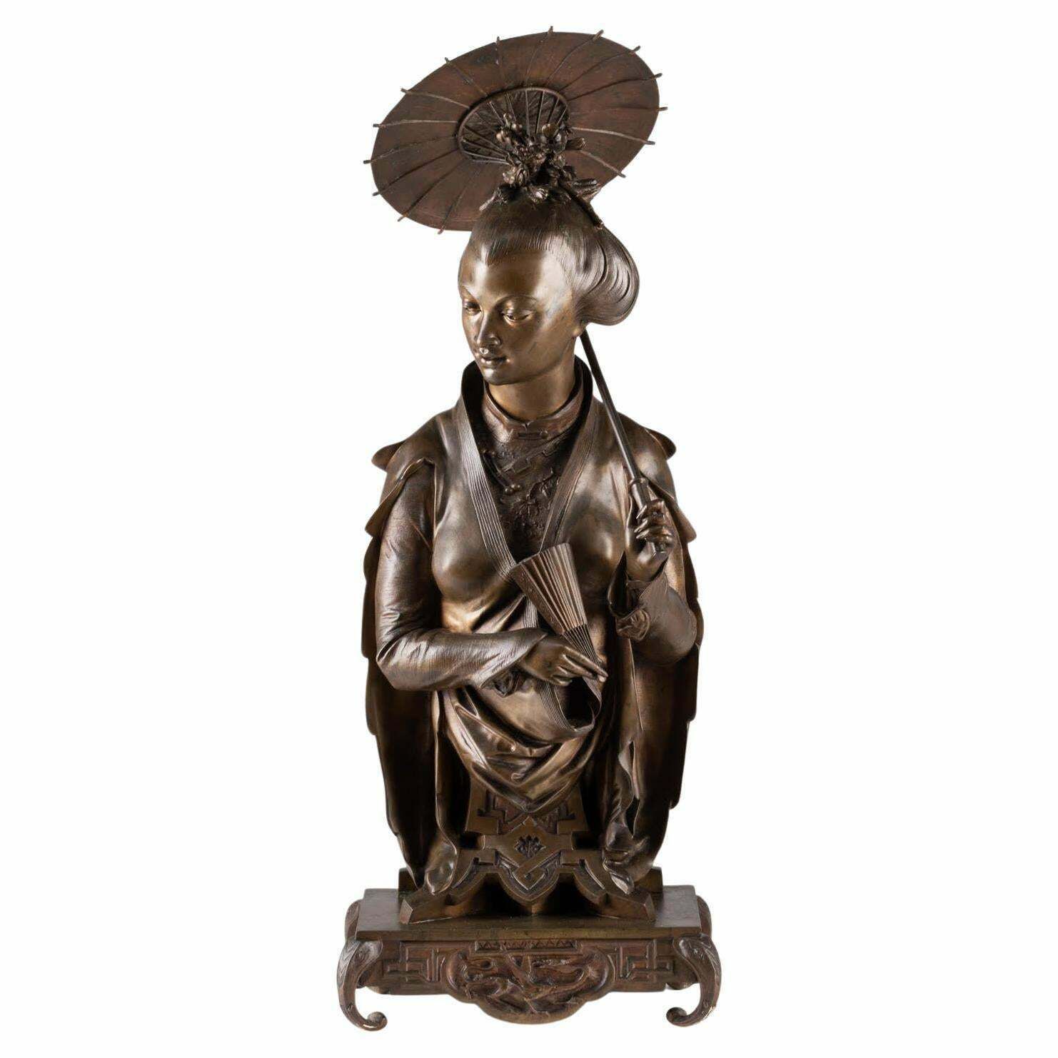 Sculpture In Patinated Bronze By Auguste Lalouette, Napoleon III Period.