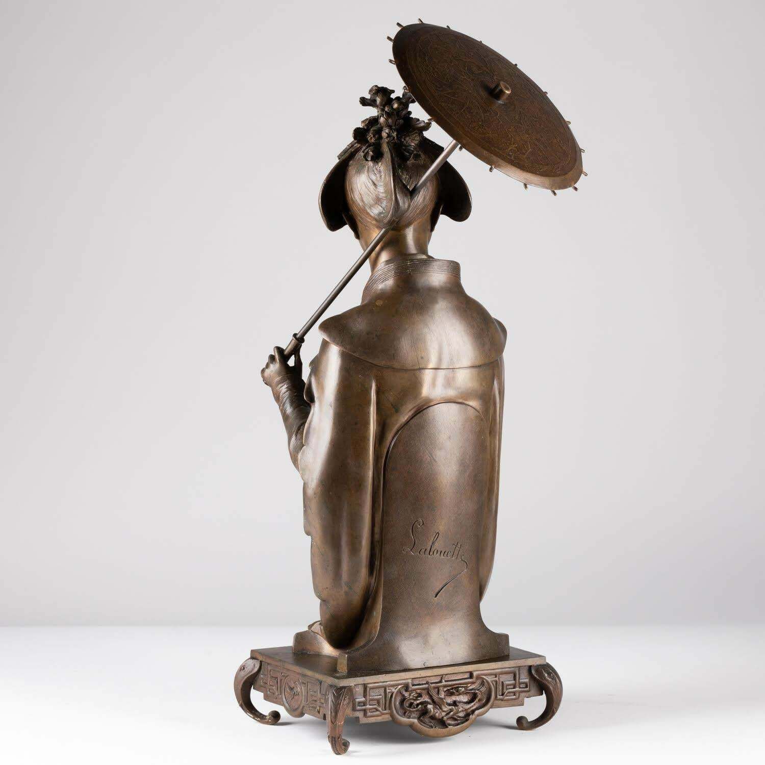 Sculpture In Patinated Bronze By Auguste Lalouette, Napoleon III Period. photo vinterior