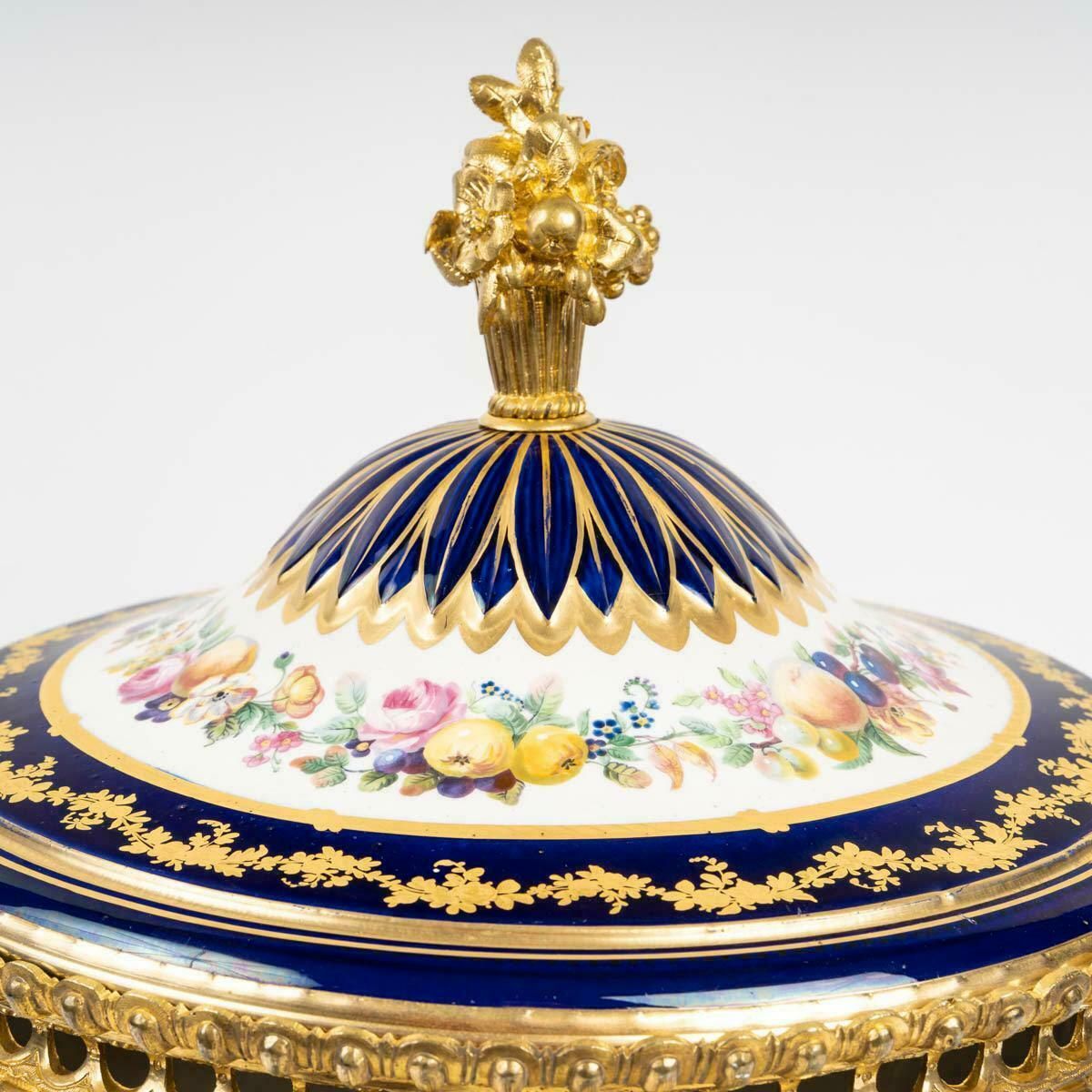 A Sèvres Style Porcelain Covered Bowl, 19th Century, Napoleon III Period. photo for sale