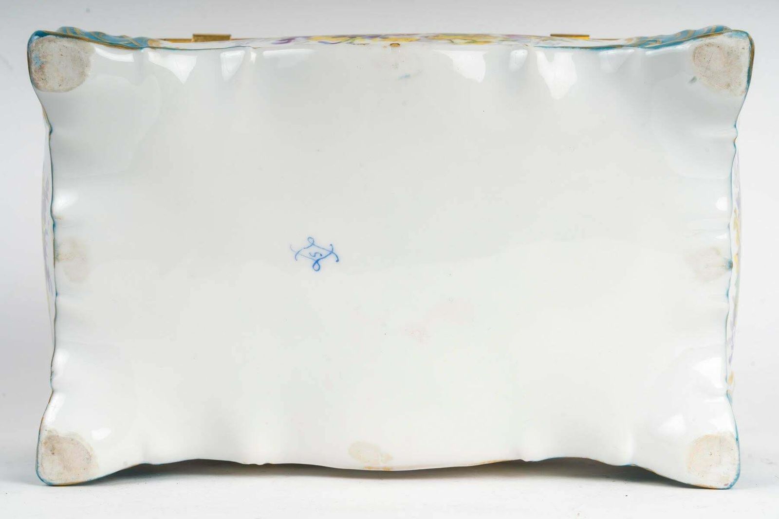 photo for sale A Sèvres Porcelain Box, Gilt Brass Mounting, 19th Century, Napoleon III Period.
