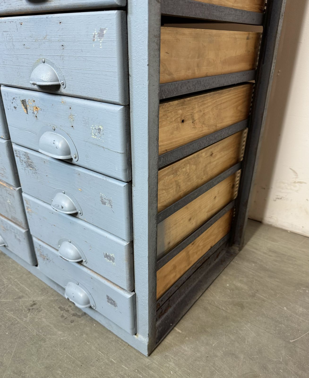 Grey Industrial Chest Of Drawers, 1960s, 2x photo 699.0