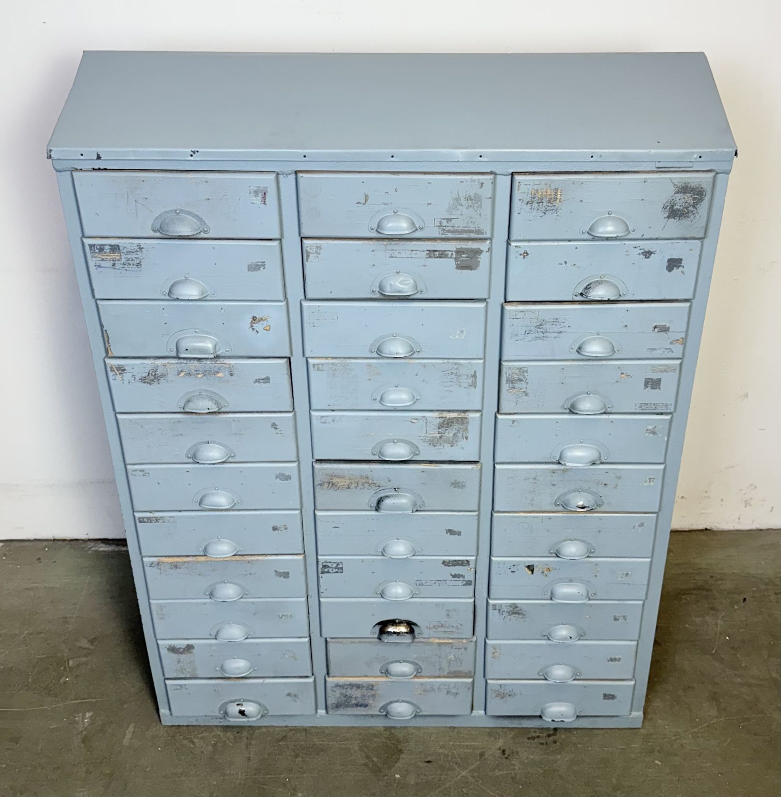 Grey Industrial Chest Of Drawers, 1960s, 2x photo vintage