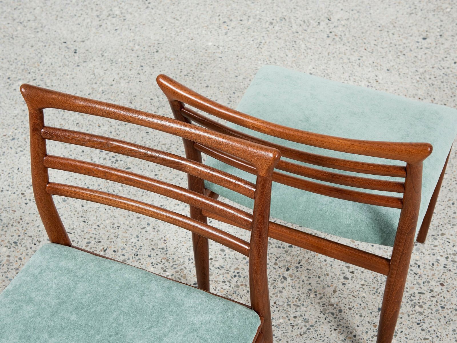 photo for sale Midcentury Danish Set Of 6 Dining Chairs In Teak By Erling Torvits For Sorø Stolefabrik 1960s