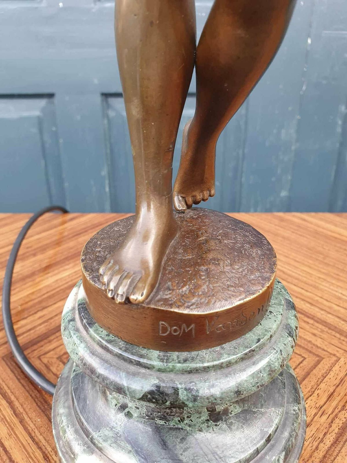 photo vinterior Art Nouveau Bronze Nude Snake Dancer Lamp   Dominique Van Den Bossche