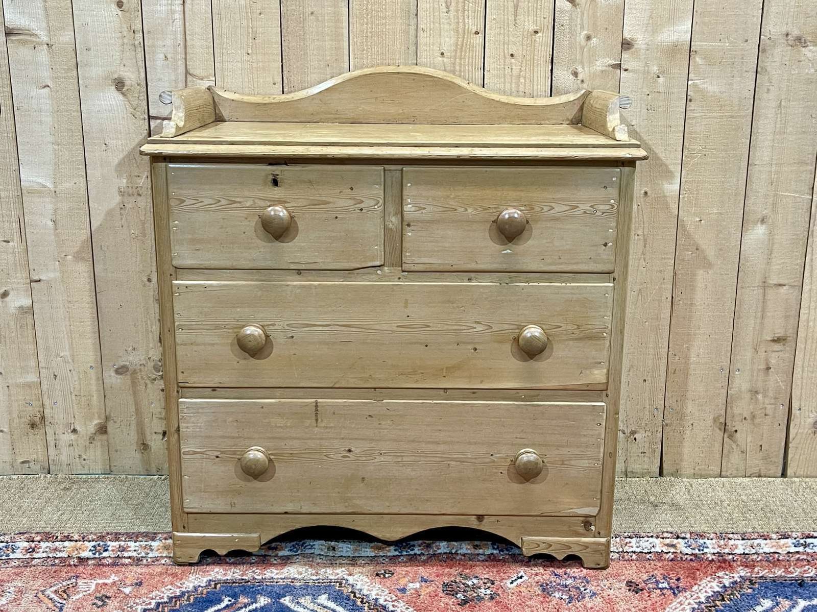 19th Century Victorian Chest Of Drawers In Fir photo furniture