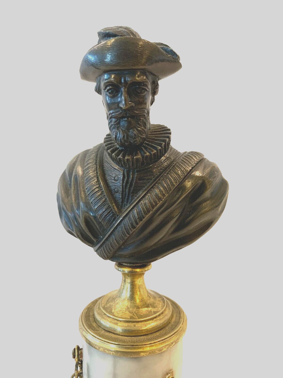 photo for sale Pair Of Napoleon III 19th Century Chiseled Bronze Bust
