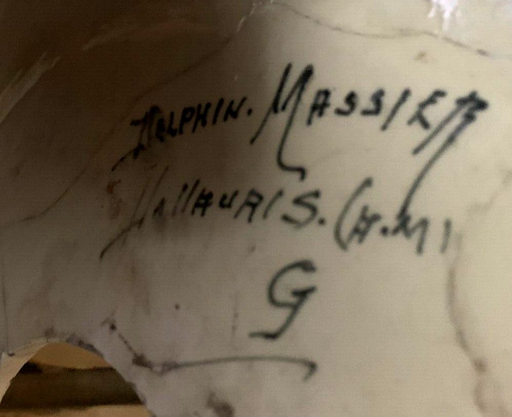 photo vintage Massier Dolphin Ceramic Well Of Vallauris 20th Century