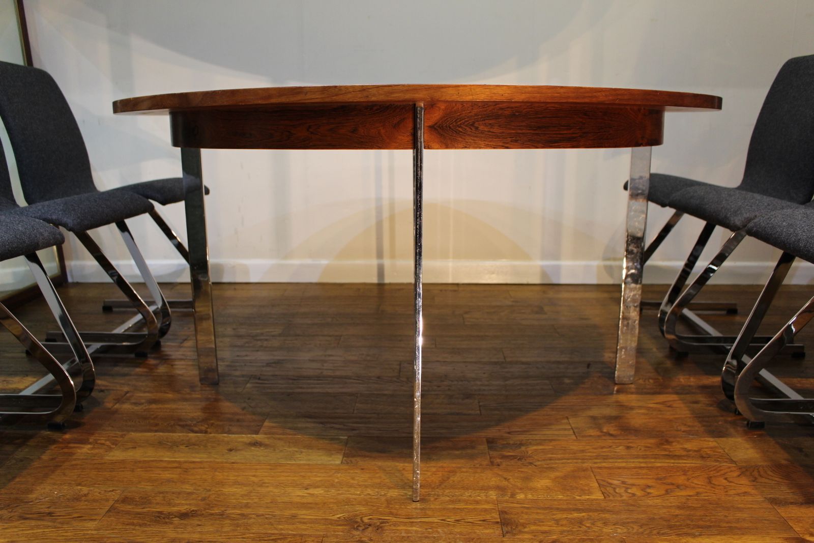 Merrow Associates Table And 6 Chrome Chairs By Richard Young C1970 photo furniture
