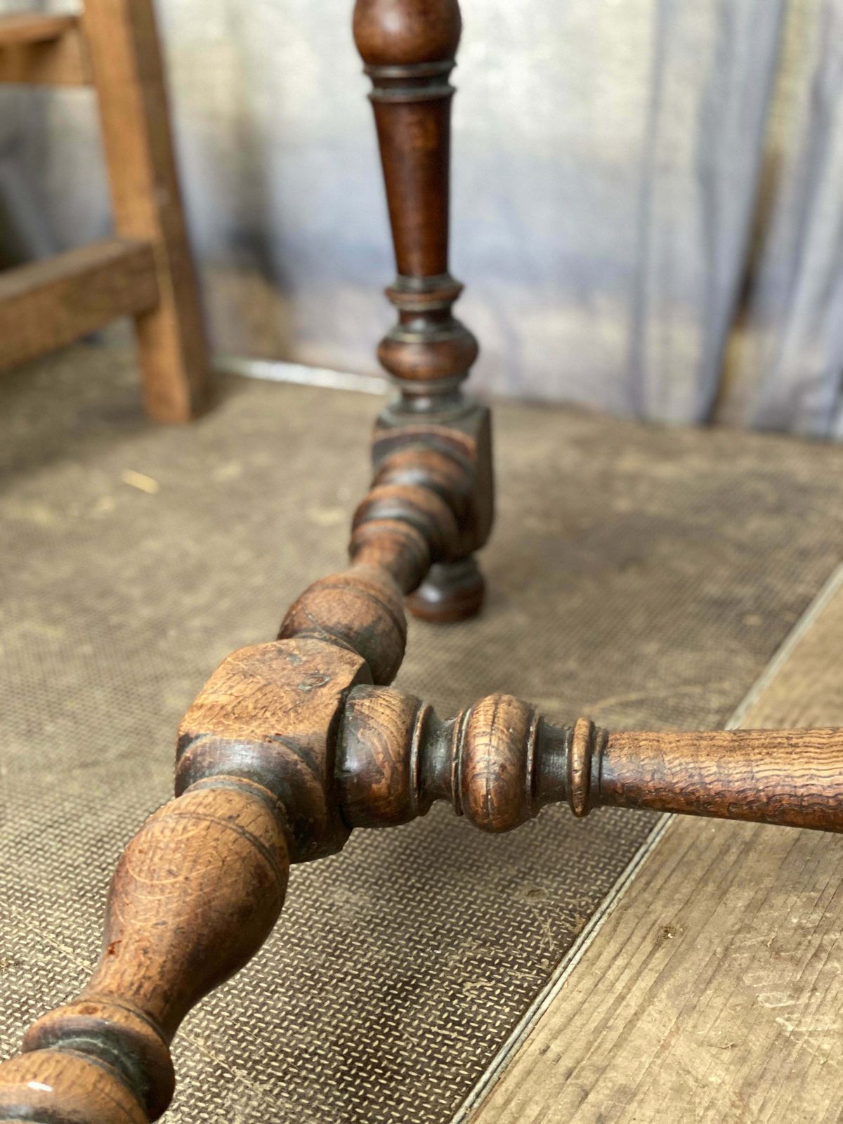 18th Century Oak French Tax Collecting Table photo Furniture