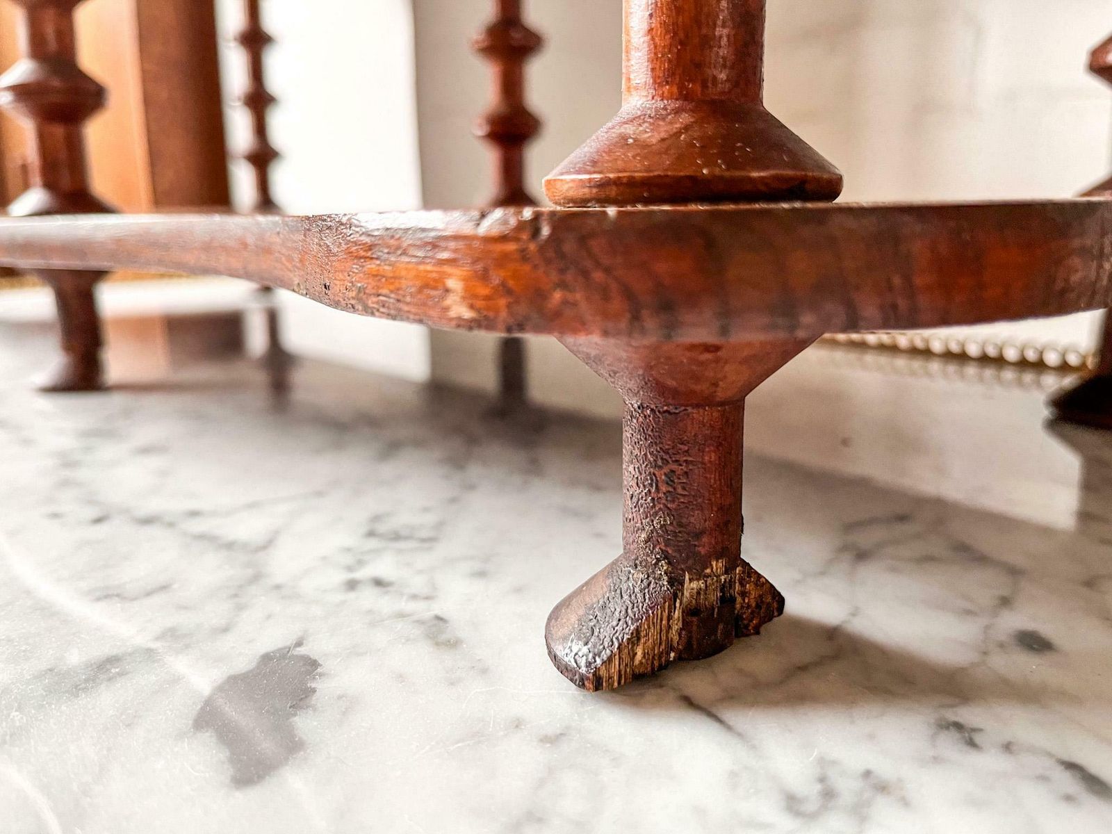 photo for sale Large French Vintage Shelf With Spindle Supports