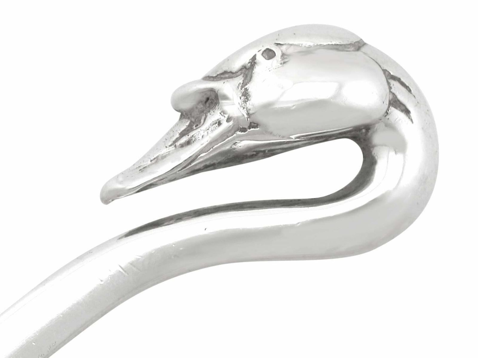 1980s Sterling Silver Swan Letter Opener photo Home Decor