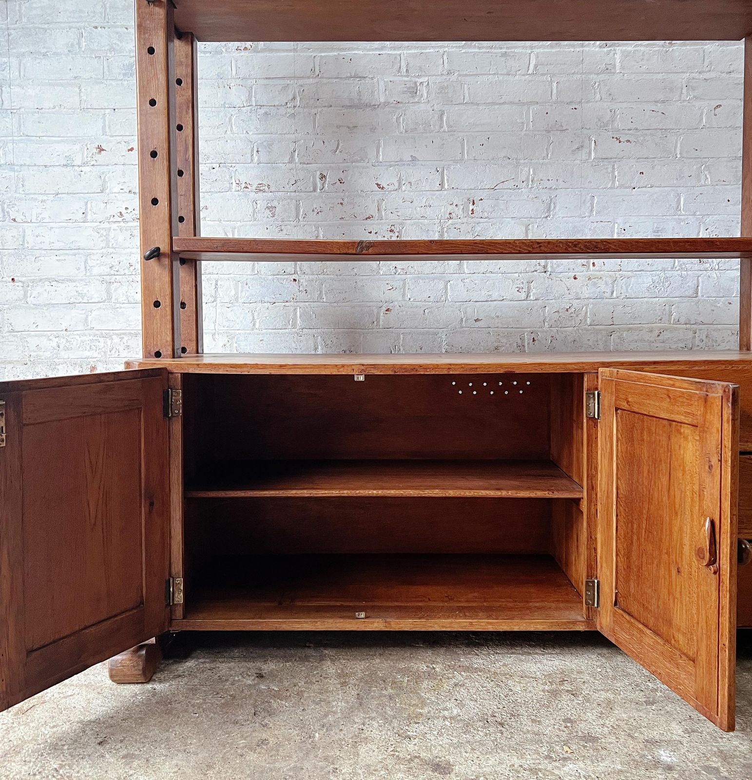Antique Solid Oak Kitchen Shelving Unit photo buy