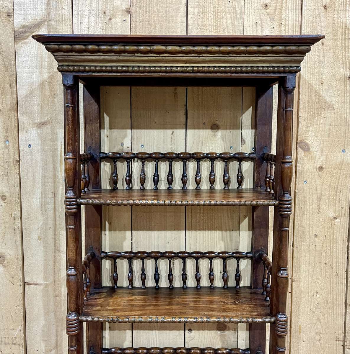 Furniture Fir Bookcase From The End Of The 19th Century photo