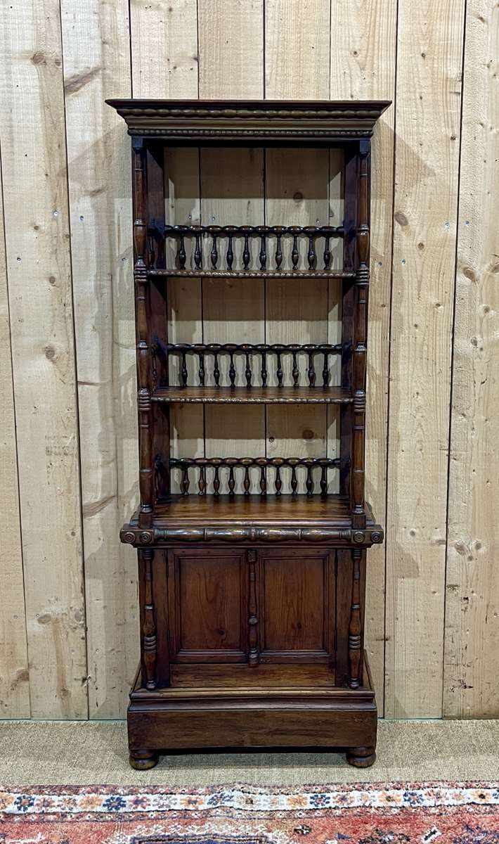 899.0 Fir Bookcase From The End Of The 19th Century photo