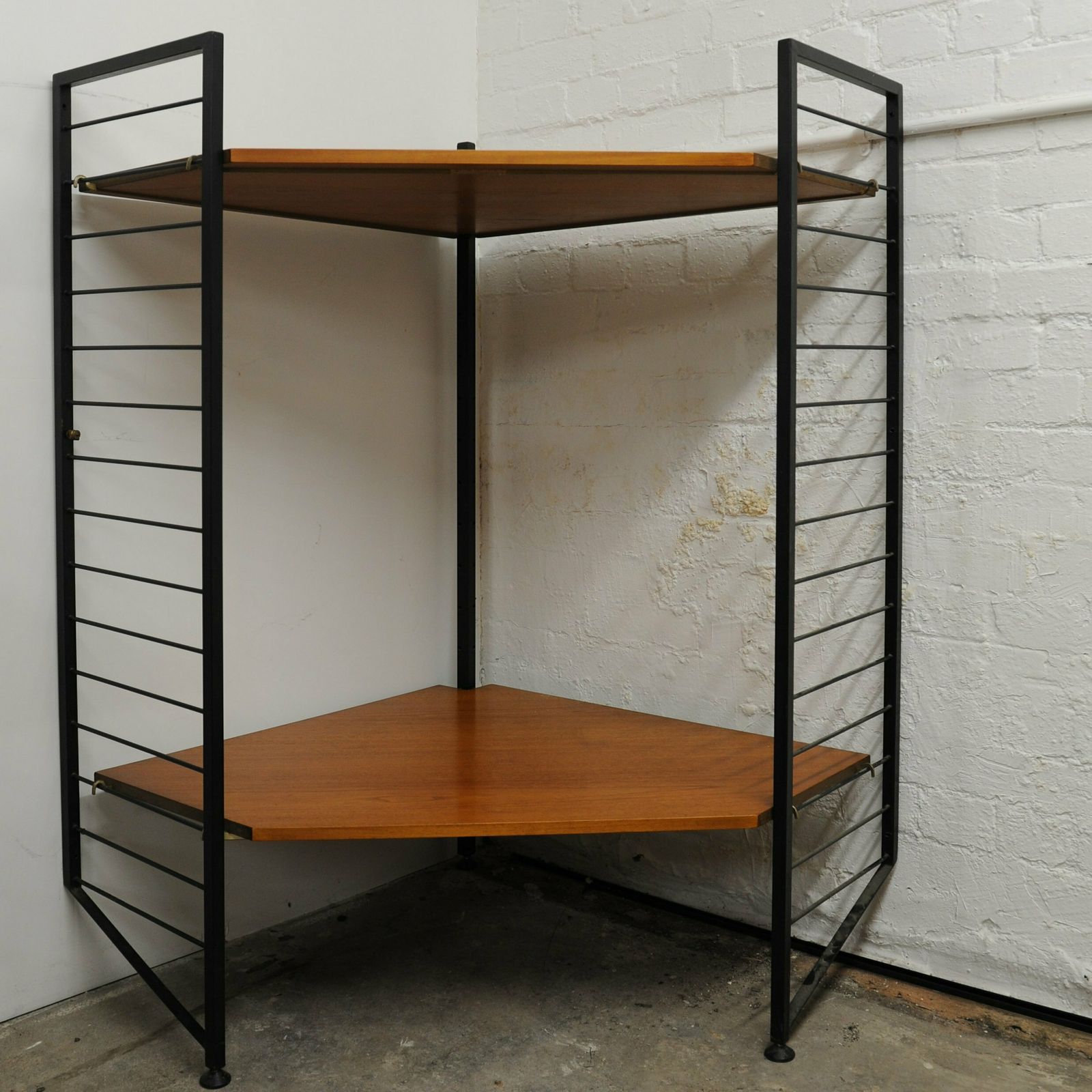 Mid Century Teak Shelving Corner System Ladderax By Robert Heal For Staples, 1960s photo buy