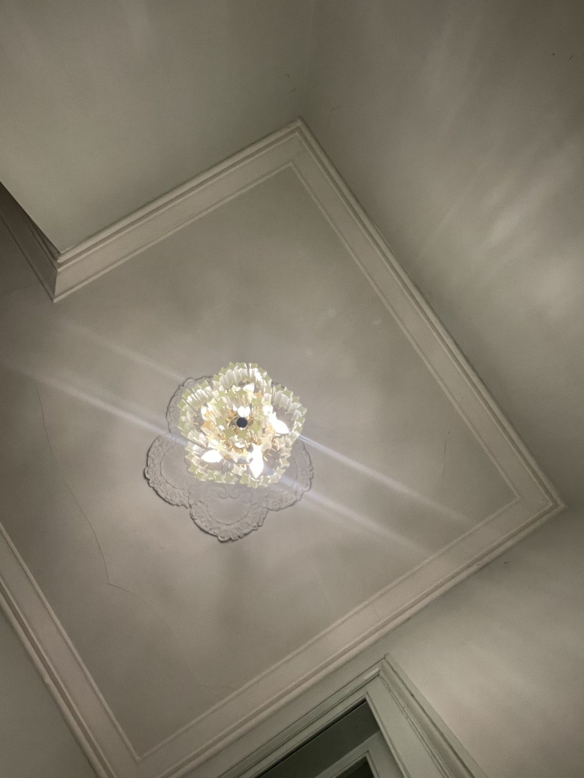 Murano Glass Quadriedri Tiered Chandelier 1970’s photo furniture