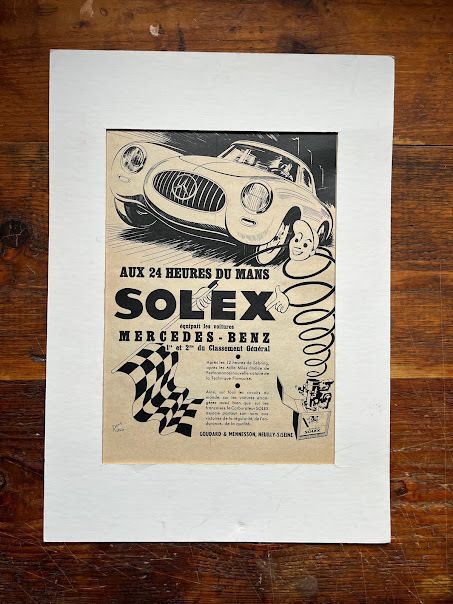 Mercedes Solex 24h Le Mans Advertising Print C1952 photo furniture