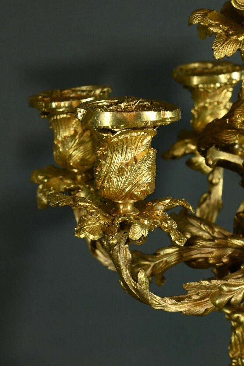 photo furniture Bronze Candelabra After Ja.Meissonnier, Rocaille Style, Napoleon III Period – Mid 19th Century