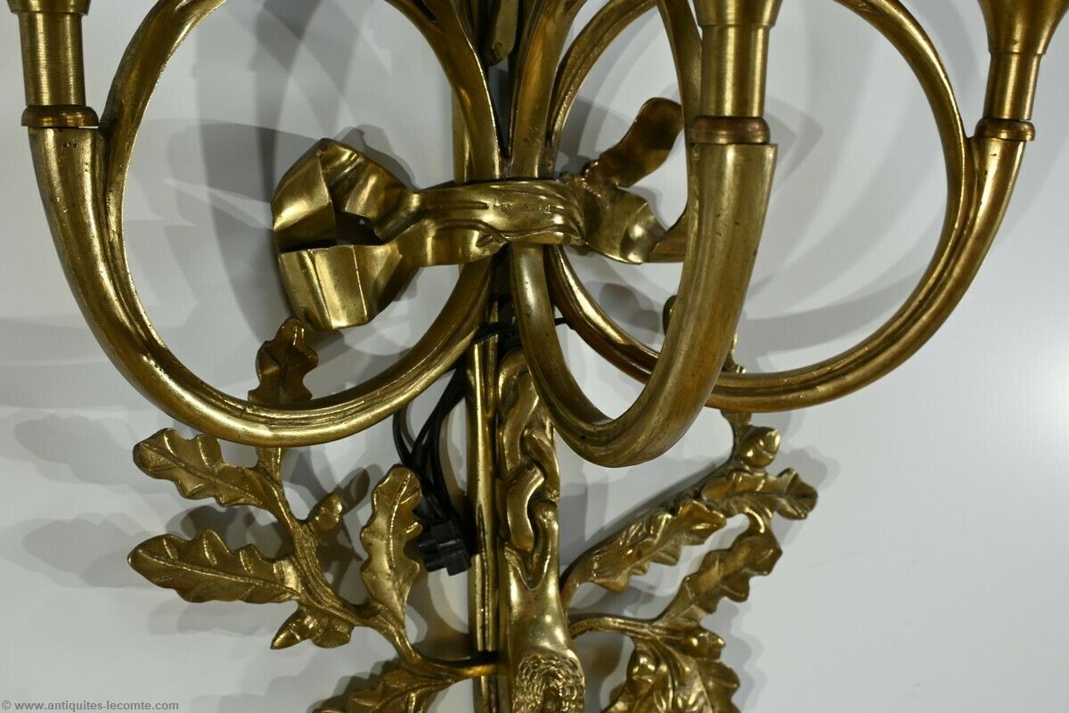 photo furniture Bronze Wall Lights, After C.Galle, Napoleon III Period – Mid 19th Century