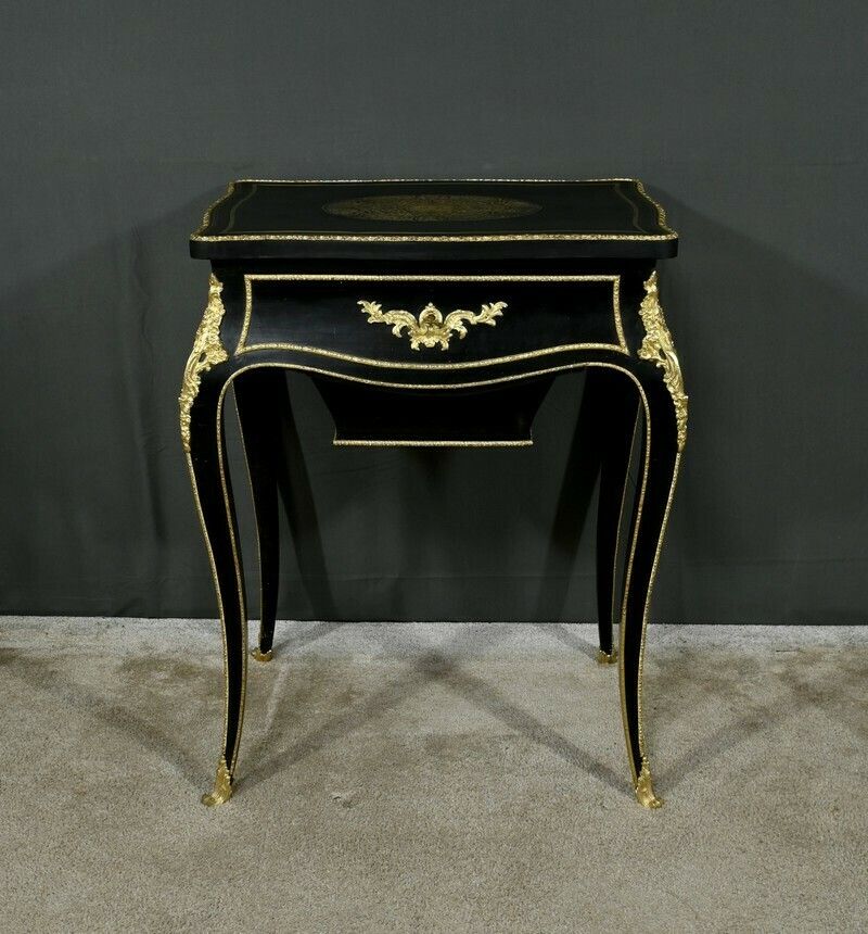 Blackened Pearwood Worker, Napoleon III Period – Mid 19th Century photo furniture