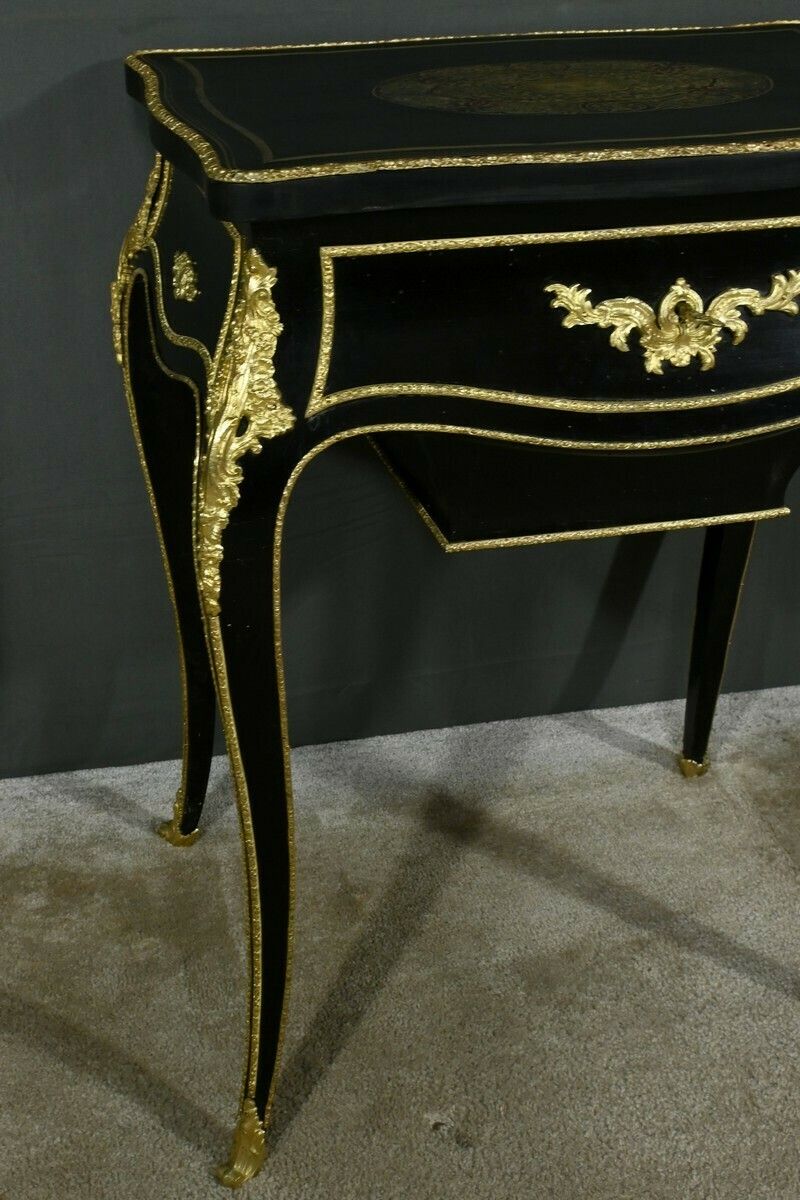 Furniture Blackened Pearwood Worker, Napoleon III Period – Mid 19th Century photo