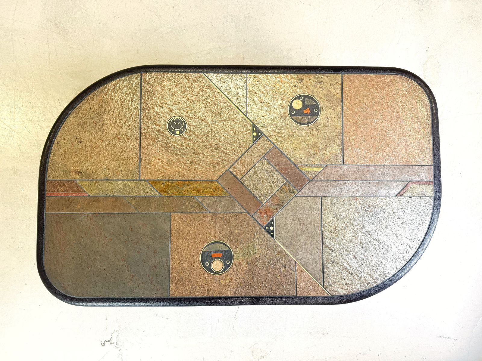 Brutalist Vintage Coffee Table Fedamof Paul Kingma Brass photo Furniture