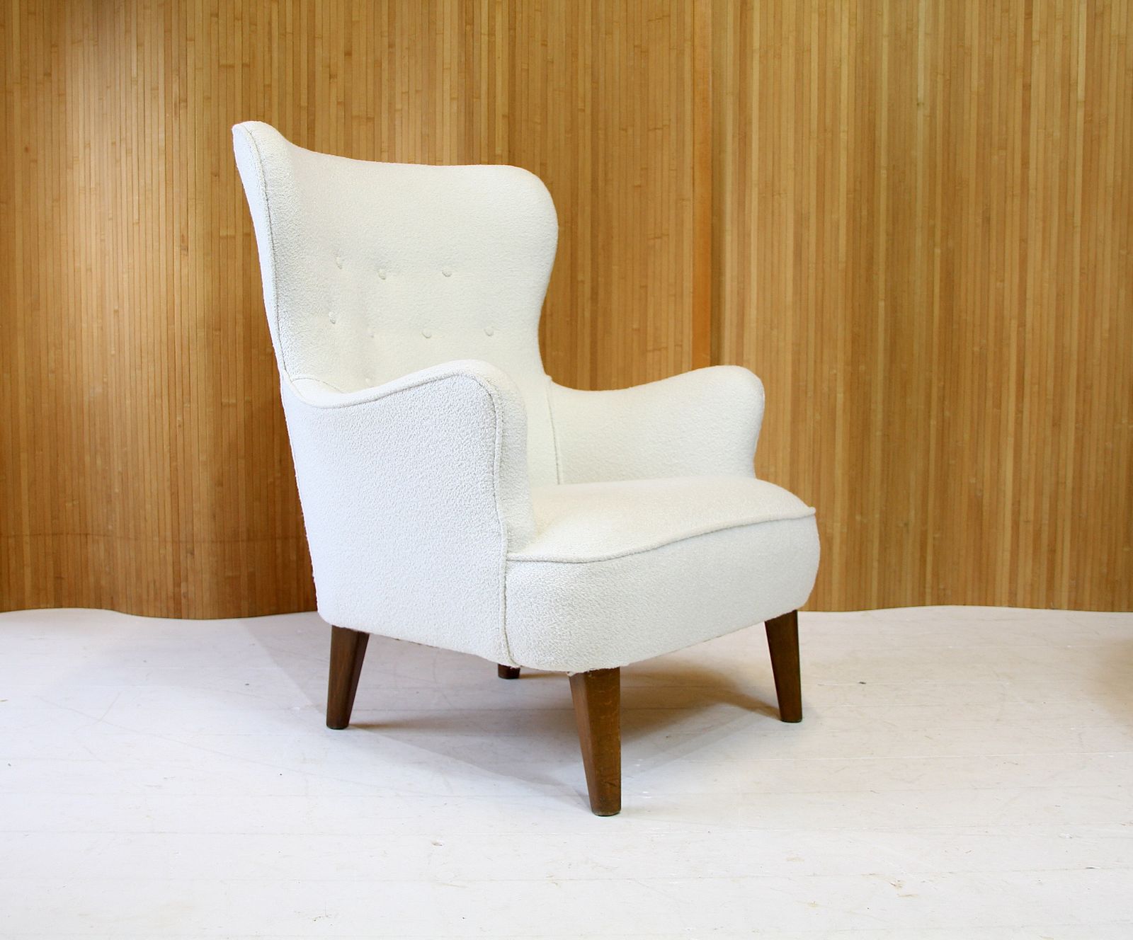 1950s Armchair In Bouclè By Theo Ruth For Artifort