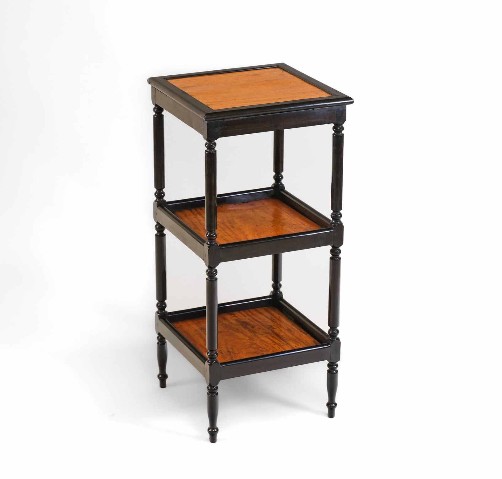 19th Century Ceylonese Ebony & Satinwood Etagère Table Stand photo buy