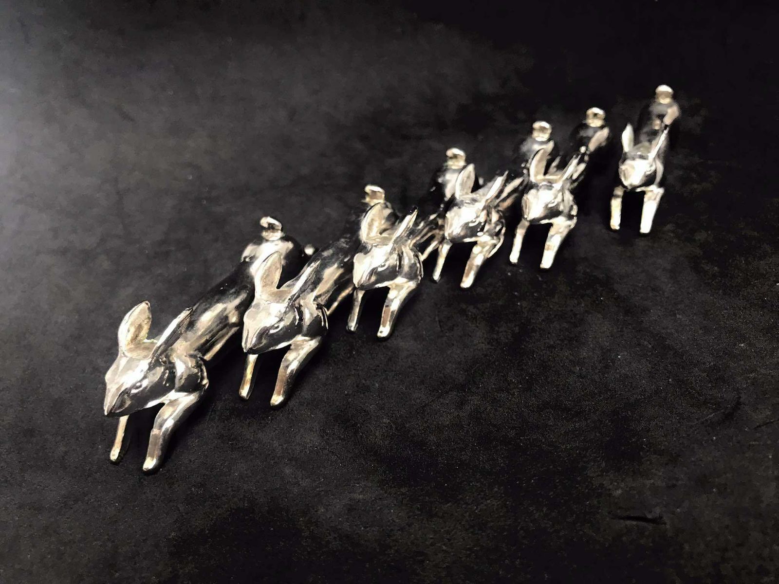 Knife Reste Knife Holders Rabbit Silver Plated Metal Set Of 6 Dinner Table Easter Decor Hunt Lovers Elegant Table Gift Animal Shaped photo Home Decor