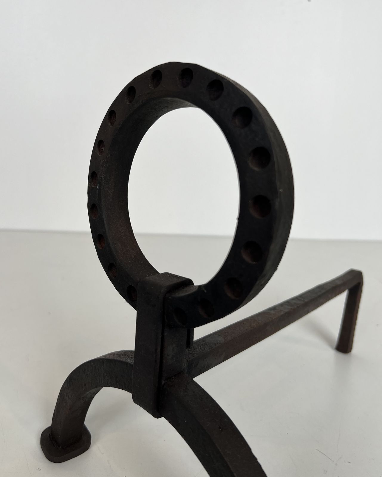 photo buy Pair Of Modernist Wrought Iron Andirons In The Style Of Jacques Adnet