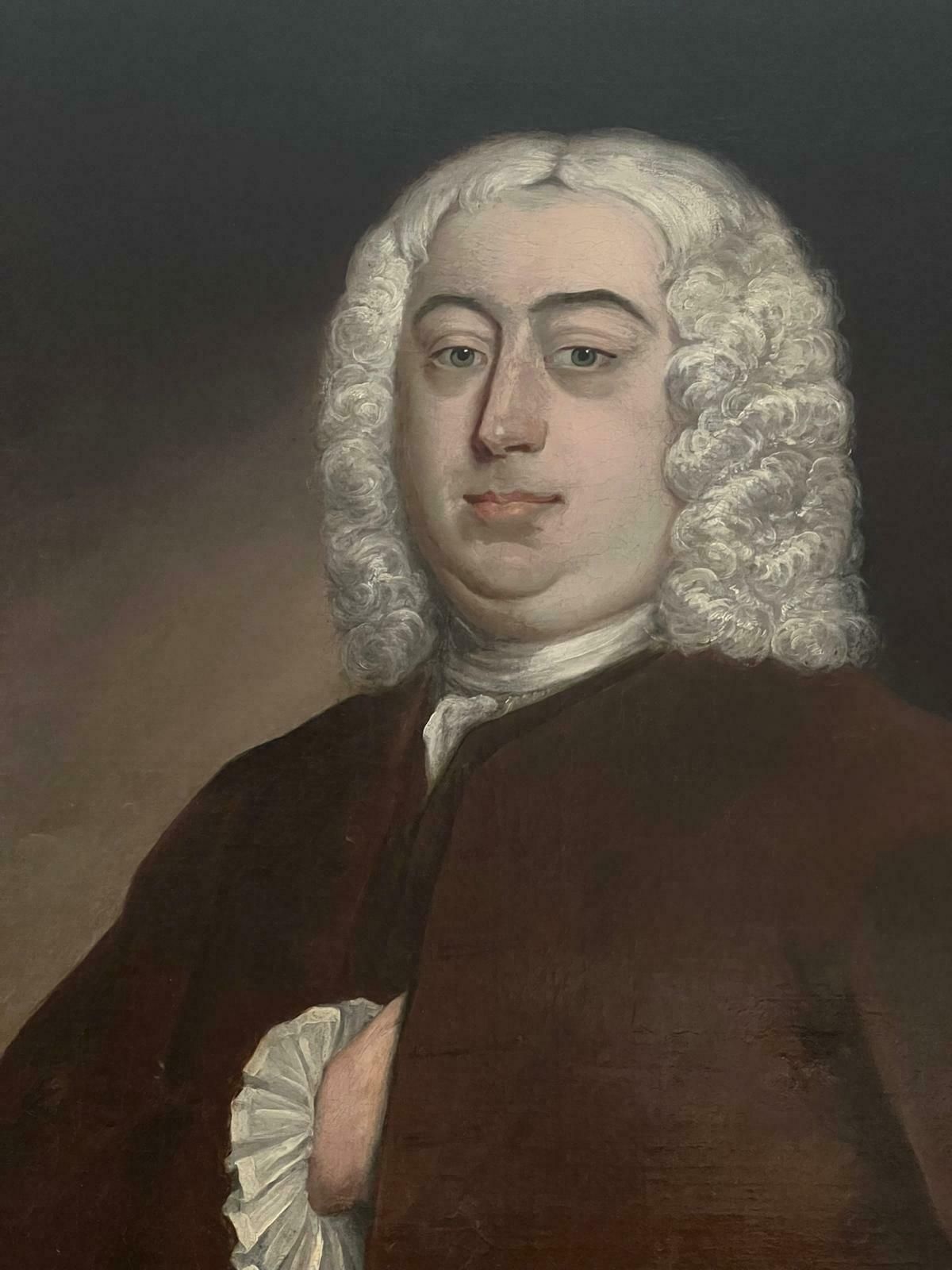 Fine 18th Century English Portrait Of Aristocratic Gentleman Huge Oil Painting photo vinterior