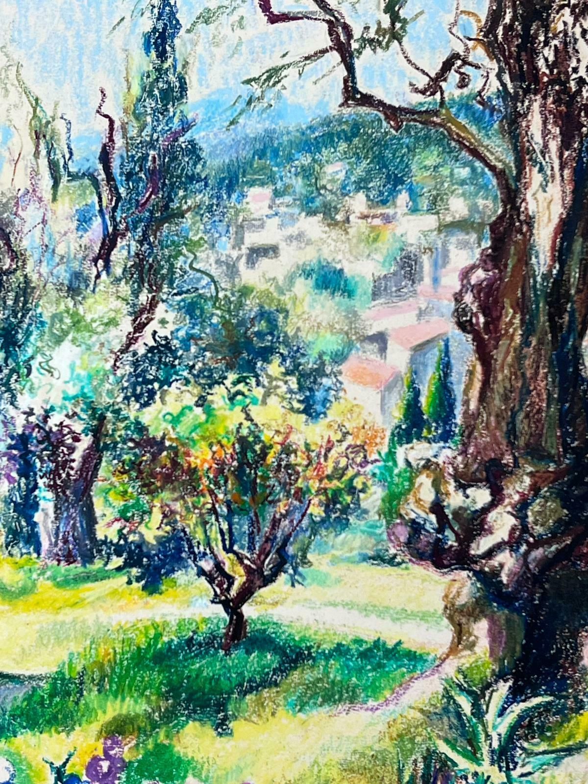Josine Vignon1950s French Post Impressionist Bright Pastel Summer Garden Landscape Provence1950s photo vinterior