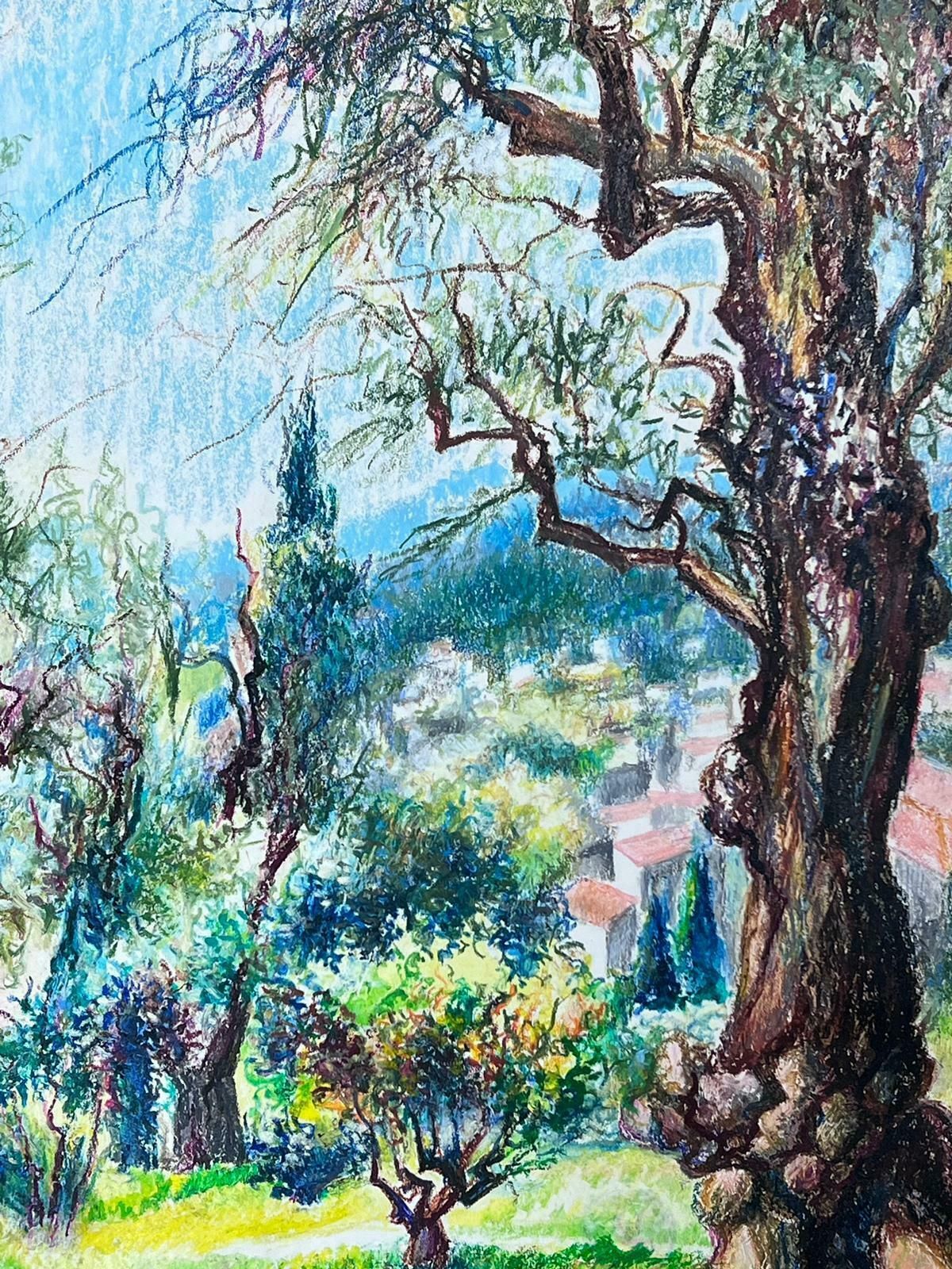 Josine Vignon1950s French Post Impressionist Bright Pastel Summer Woodland Painting Provence1950s photo Art