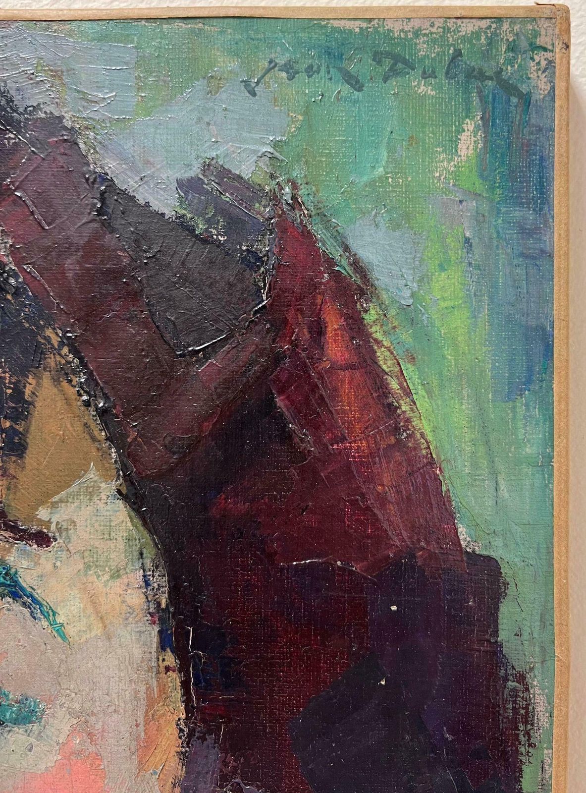 Jean Dulacfine Mid 20th Century French Post Impressionist Oil Painting Portrait Of Lady1950's photo buy