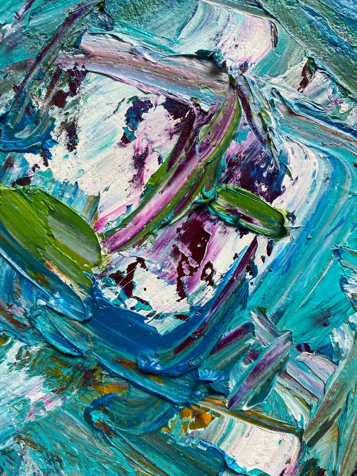 Sally Bradshawsally Bradshaw (B.1962) Contemporary Abstract British Painting   Blue  & Greenc.2020 photo for sale