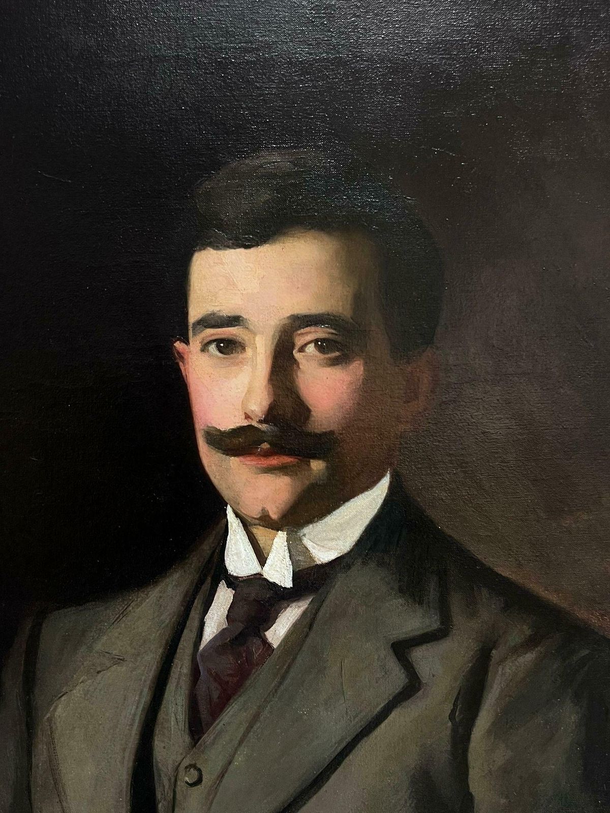 John Arthur Machray Hay (1887 1960)fine Edwardian British Society Portrait Of A Distinguished Gentleman Signed Oil 1910 photo Art