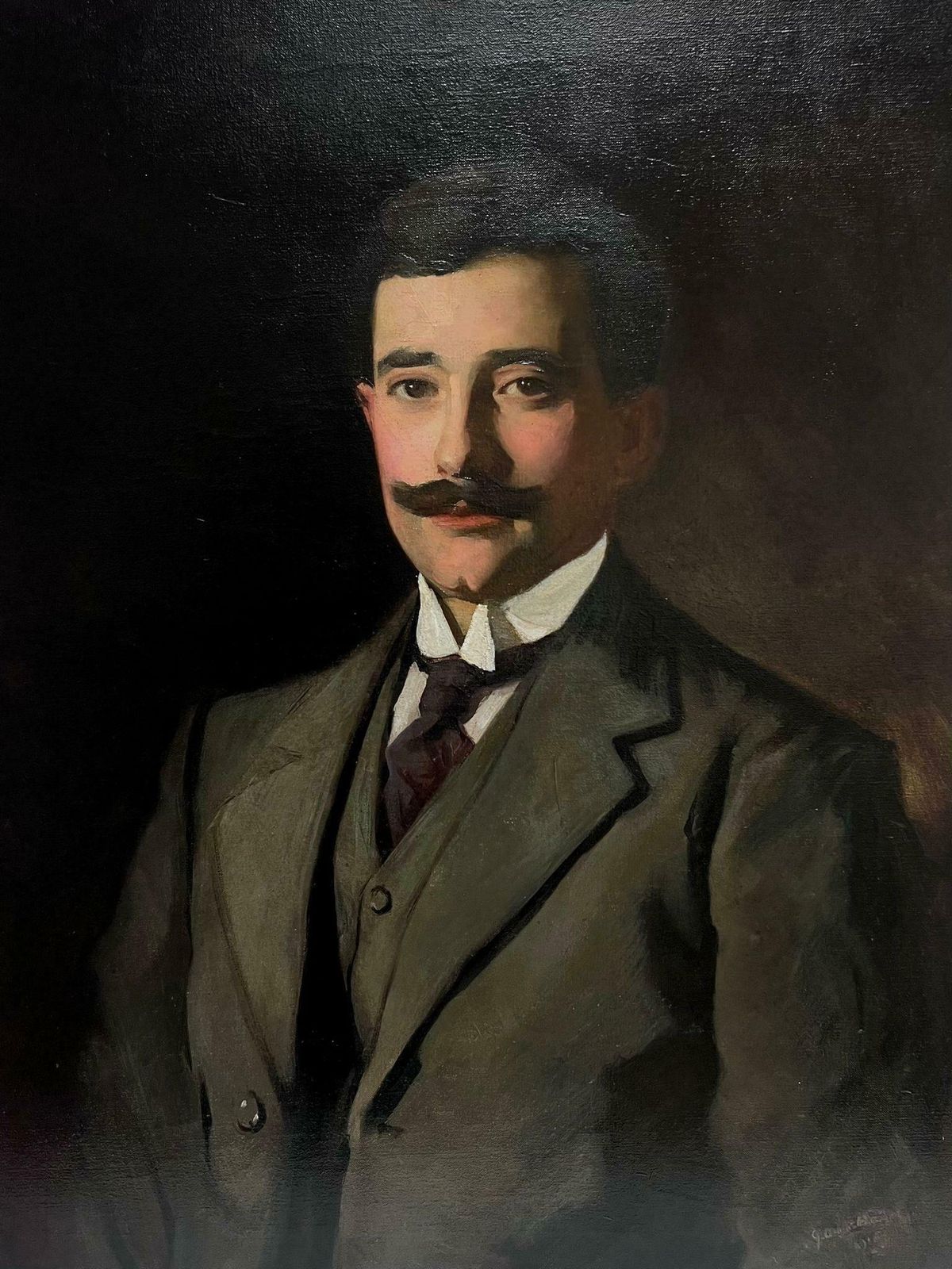 John Arthur Machray Hay (1887 1960)fine Edwardian British Society Portrait Of A Distinguished Gentleman Signed Oil 1910 photo 2308.0