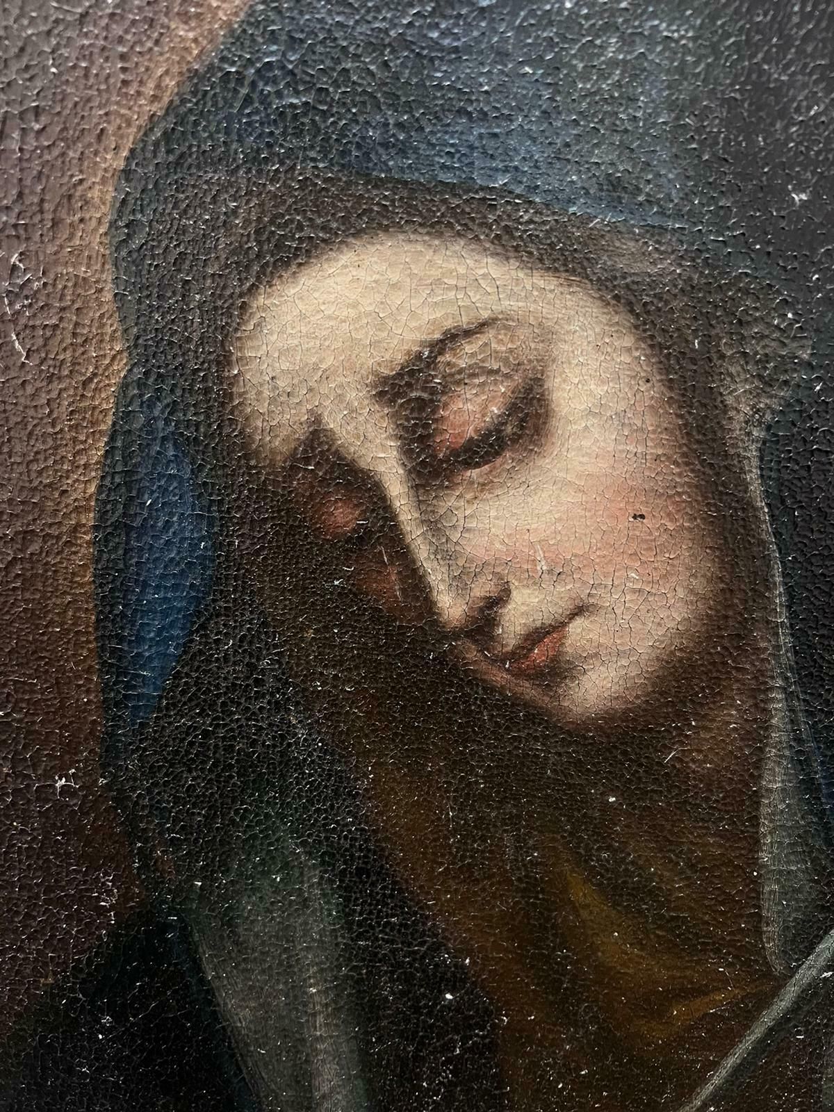 Unknownmanner Of Guido Reni (1575 1642) The Prophecy Of Simeon Large Antique Painting photo vintage